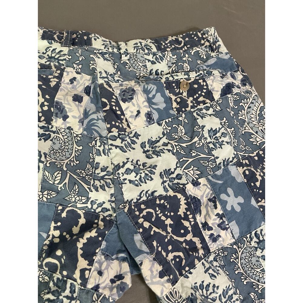 J.Crew Men’s 33x32 Blue White Patchwork Paisley Pants Excellent Cond - Picture 14 of 14
